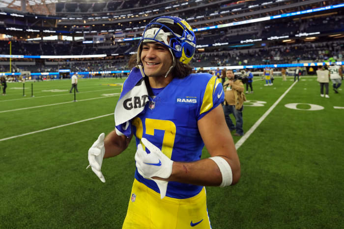 Receiver Puka Nacua has been extremely productive for the Los Angeles Rams in his rookie season.